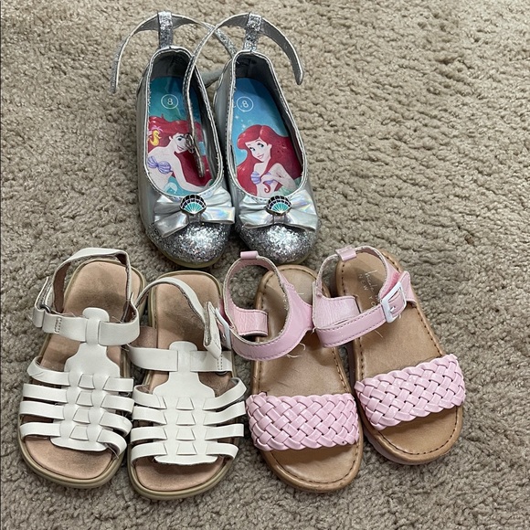 Disney Silver and Pink Princess Kids Dress Shoes - Picture 1 of 1